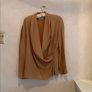 Vintage Eleanor P Brenner Gold Blouse